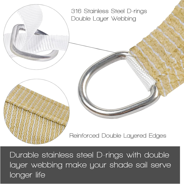 8'X12'米黄色HDPE遮阳帆-3