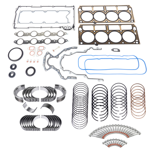 发动机大修包 Engine Rebuild Re-Ring Kit Gasket Bolt Fit for GM Chevy Gen III LS1 LS6 LQ4 LQ9 4.8L 5.3L 5.7L 6.0L Silverado GMC Sierra 1500 2500 3500 12558178 ES72220 17800568-1