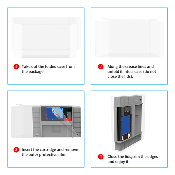 SNES游戏卡保护盒 SNES Cartridge Protector【适用于美版SNES 游戏卡】5个（tk/temu下自提）（周末不发货）-5
