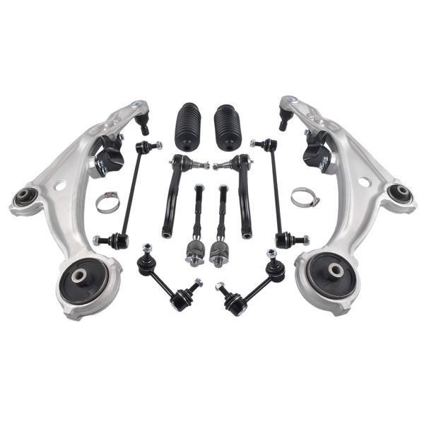 控制臂套件 12PCS Front Lower Control Arms Tierod Set Fit for 2007-2012 Nissan Altima(Excludes Hybrid) and 2013 Altima ONLY Couple Models-4