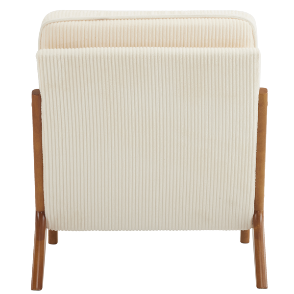 1pcs款 矮扶手椅 65*80*78cm 条绒 米白色 室内休闲椅-24