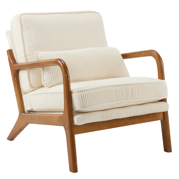 1pcs款 矮扶手椅 65*80*78cm 条绒 米白色 室内休闲椅-8