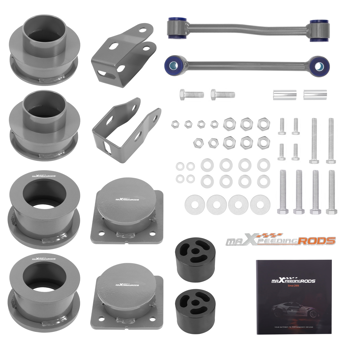 前2.5英寸+后2英寸升高套件+防倾杆+减震器延长件适用于2019-2024款Jeep Gladiator JT