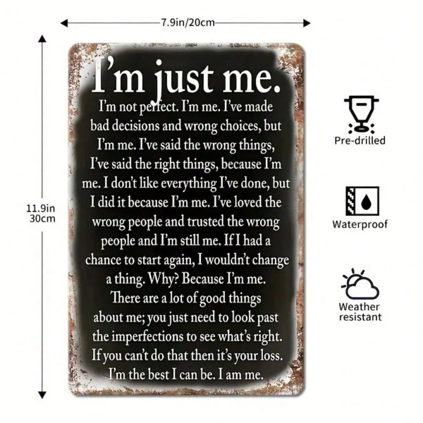 CIFbuy8x12 英寸 ( 20.3x30.5cm )复古风乡村风铝合金标牌适用于家居（TikTok、temu下自提）-3