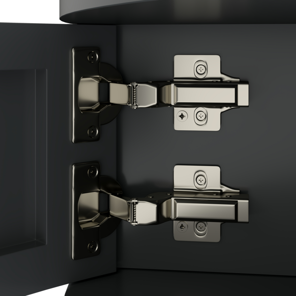 匠心打造的波浪纹半月形控制台桌，深灰色饰面，独特的半月形设计边桌，带2个储物抽屉和底部搁板，适用于客厅、卧室、书房、走廊。-12