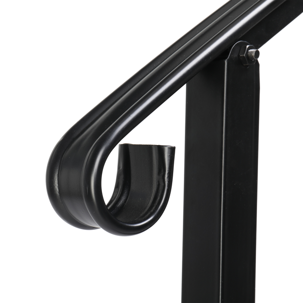 【同款编码：21862947  70638141】哑光黑色 1阶 庭院楼梯扶手-12