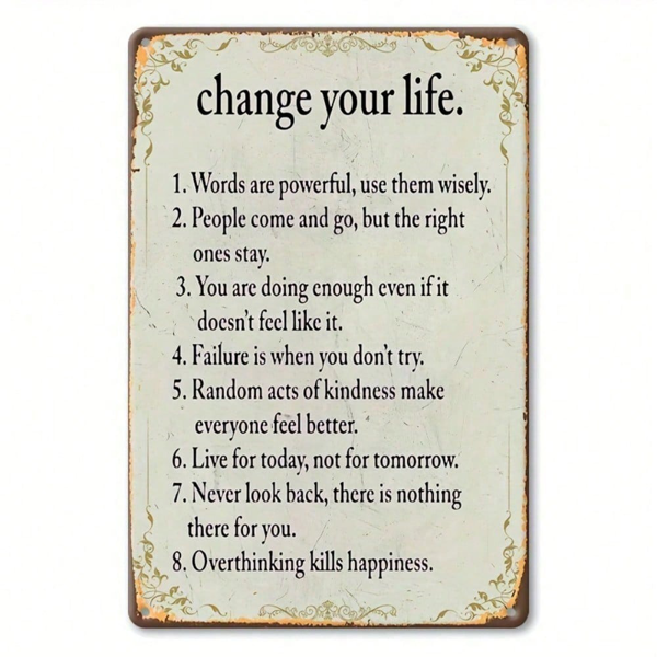 CIFbuy8x12 英寸 ( 20.3x30.5cm )复古风怀旧风铝合金标牌（TikTok、temu下自提）-7