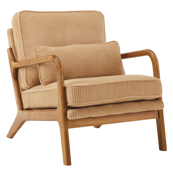 1pcs款 矮扶手椅 65*80*78cm 条绒 卡其色 室内休闲椅-7