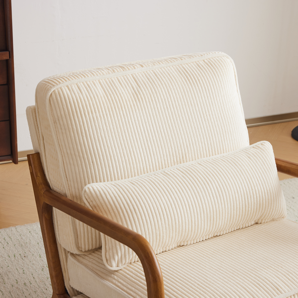 1pcs款 矮扶手椅 65*80*78cm 条绒 米白色 室内休闲椅-29