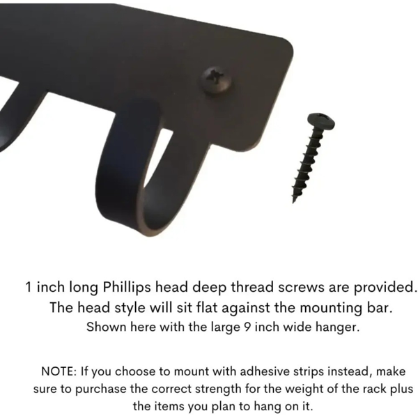 CIFbuy™ 现代黑金属墙钩 工业农舍衣帽架极简艺术装饰（TikTok、temu下自提）-5