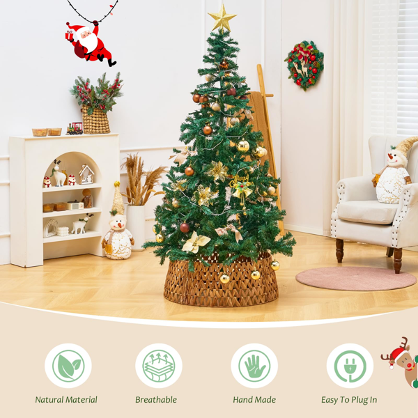 手工编织圣诞树裙-3