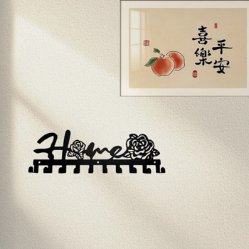 CIFbuy™ 房屋玫瑰钥匙挂架 金属壁挂式多功能收纳架（TikTok、temu下自提）