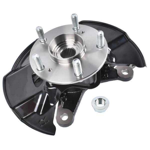 转向节总成 Front Right Steering Knuckle & Hub Bearing Assy Replacement for Honda Civic 2012 L4 1.5 1.8L-8