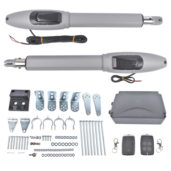 自动开门机 Automatic Dual Swing Gate Opener Kit For Doors up to 660lb with Remote Control-1