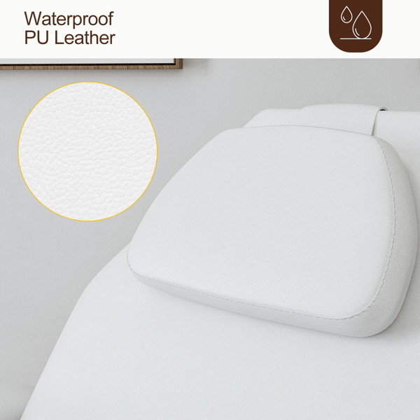 便携式客户纹身椅 72英寸，可折叠移动按摩床带收纳袋，白色-6