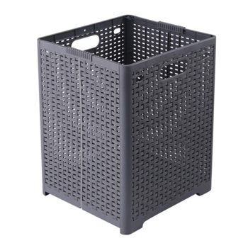 脏衣篮 手提塑料 灰色 可折叠 44*34*32cm