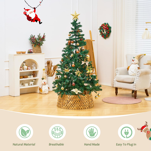 手工编织圣诞树裙-3