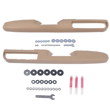 门扶手 Front Driver and Passenger Side Door Armrest Tan for Chevy Avalanche Tahoe Silverado Suburban GMC Sierra Yukon Stainless Steel 80995 20954880 20954888