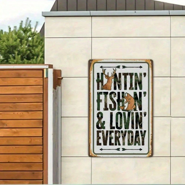 CIFbuy8x12 英寸 ( 20.3x30.5cm )复古风乡村风铝合金标牌Fishing（TikTok、temu下自提）-4