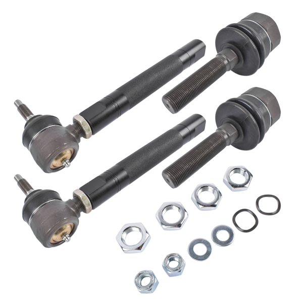 重型拉杆 0-6" Adjustable Heavy Duty Tie Rod Ends Kit Fit for Chevrolet Silverado GMC Sierra 2500HD 3500 3500HD 2001-2010 4WD-6