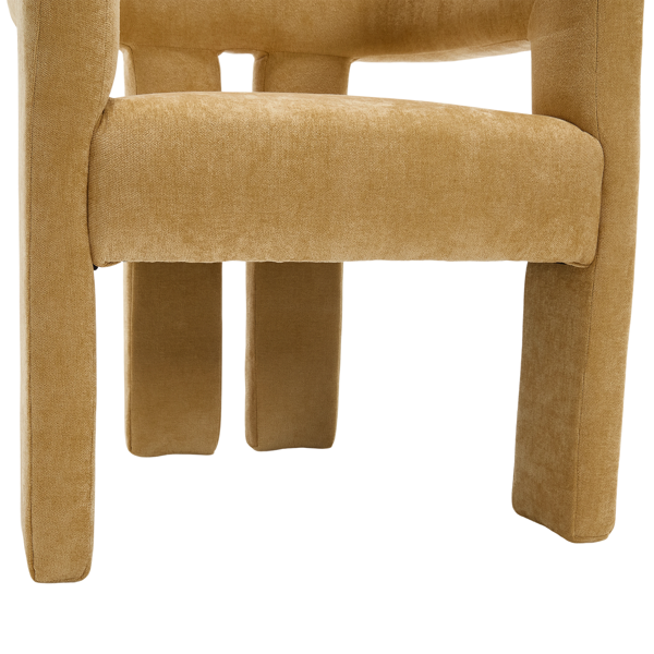 现代风格布艺软垫休闲椅/餐椅/桶形边椅/厨房扶手椅，适用于客厅，2件套-10