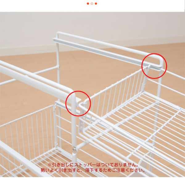 收纳架 双层抽屉式 黑色 大号-12