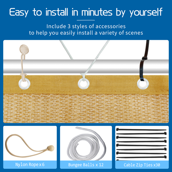 XISHAN 6'X10' 摩卡色HDPE花园网-9