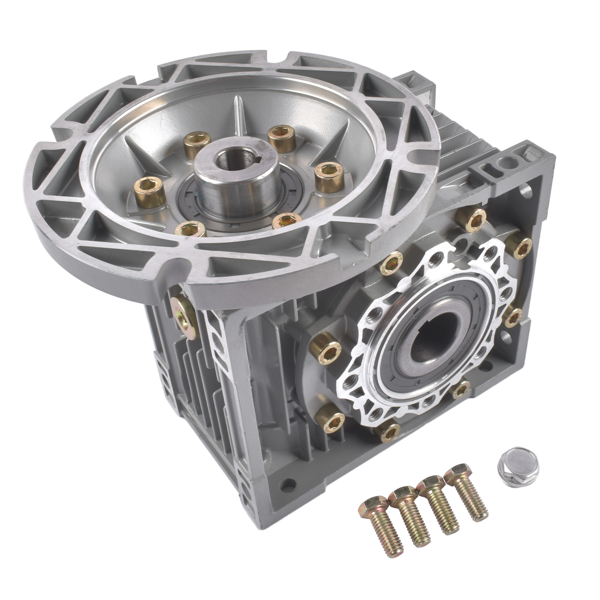 减速机 New MRV063 Worm Gear Ratio 30:1 56C Mounting Flange Speed Reducer Gray Cast Aluminum-7