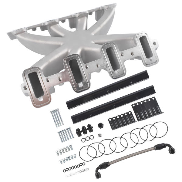 进气歧管 EFI Intake Manifold with Fuel Rails Fit for GM Gen III/IV LS1/LS2/LS6 Cathedral Port 300-137 534-219-3