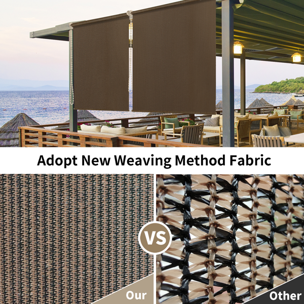 7'X8' 摩卡色HDPE拼接卷帘-10