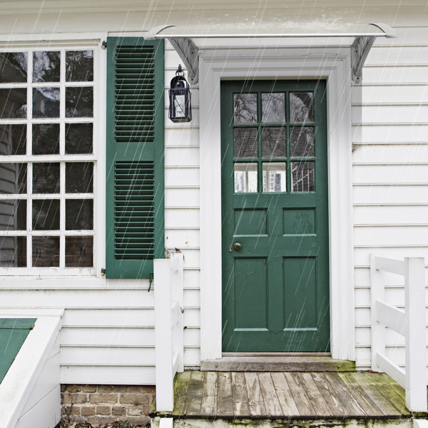 40*38in 透明板灰色支架 雨篷 塑料支架 阳光板 前后铝条-35