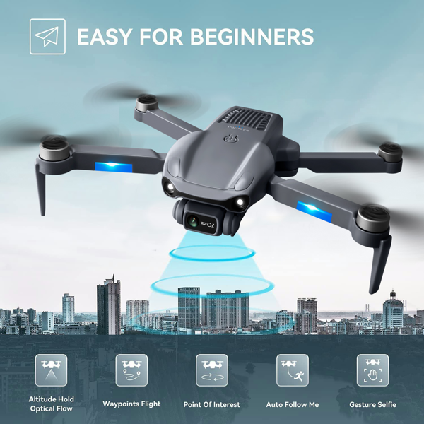 F12 Grey RC Drone GPS 5G WIFI 6K HD Wide Angle Dual Camera Smart Follow Quadcopter,Professional drones/adult drones, for beginners，Logistics is randomly sent by USPS/FEDEX/UPS/UNI-10