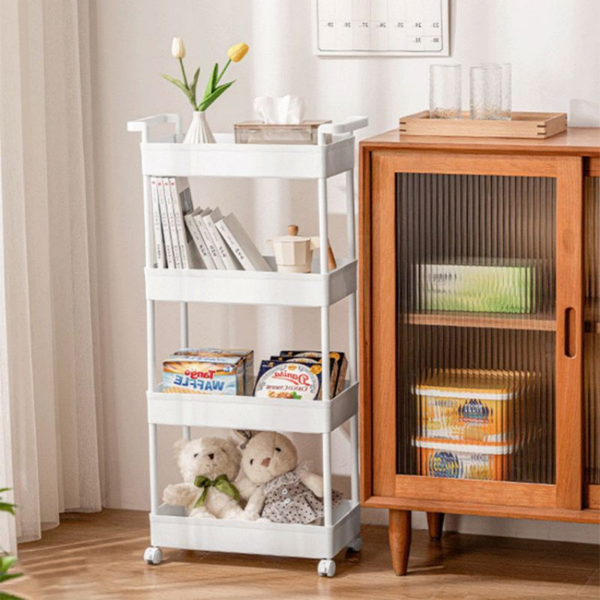 推车置物架 宽22cm 三层 白色 大号6104-13