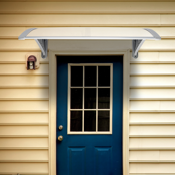 40*32in 透明板灰色支架 雨篷 塑料支架 阳光板 前后铝条-25