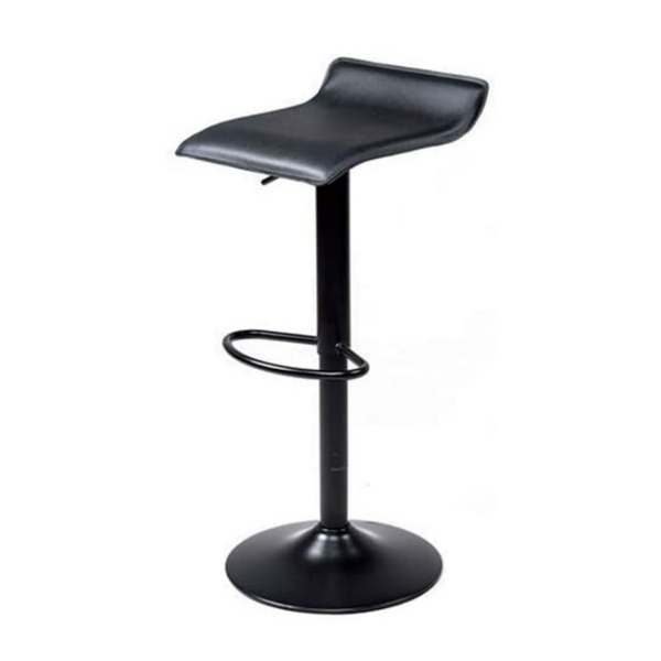 椅子 吧台椅 L字型短靠背 黑色 1个装 131307-1