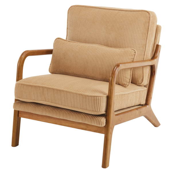 1pcs款 矮扶手椅 65*80*78cm 条绒 卡其色 室内休闲椅-17