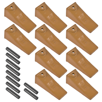 斗齿 10 Pack X156L Dirt Teeth Bucket Teeth Long w/ 10 Pack P156 Roll Pins Alloy Steel Fits for Skid Steer Mini Excavators Digging Buckets