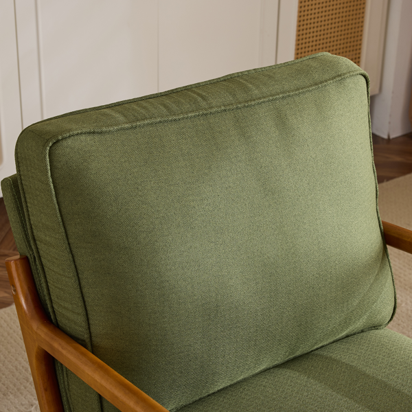 橡木扶手 单人休闲椅  室内休闲椅 橡木 软包 墨绿色 室内休闲椅 1pcs-22