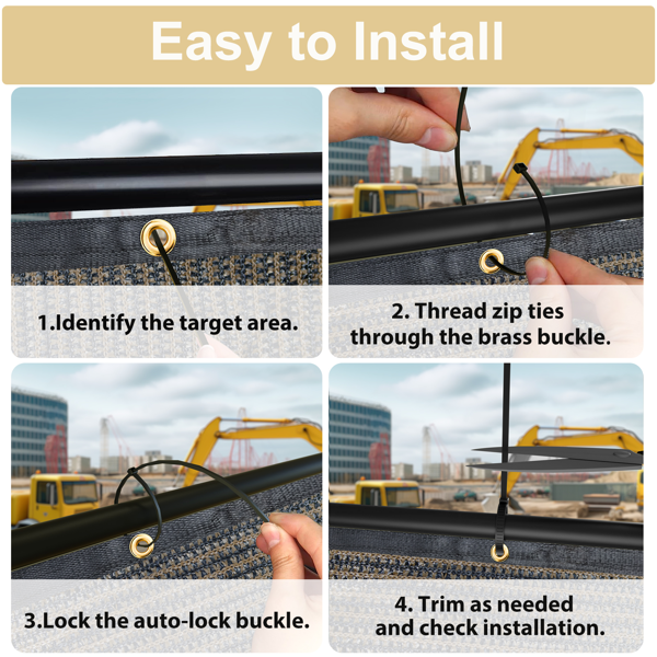 4'X50' 棕色HDPE围栏-3