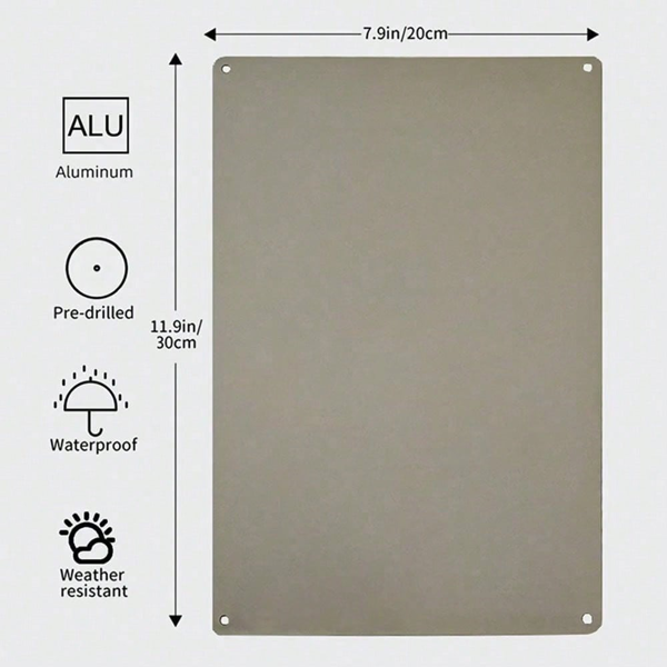 CIFbuy12x8 英寸 ( 30.5x20.3cm )复古风乡村风铝合金标牌（TikTok、temu下自提）-5