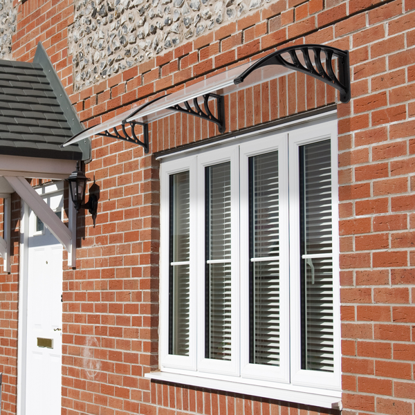 80*38in 棕色板黑色支架 雨篷 塑料支架 阳光板 前后铝条(82632470同款）-22