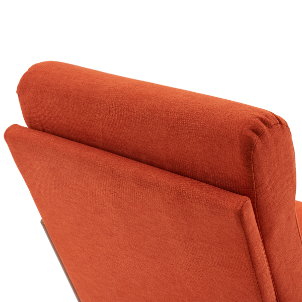 全拆 实木扶手 高背 靠背 铁架麻布 烧橙色 室内休闲椅-16