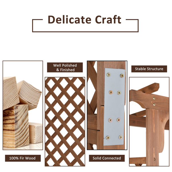 【同款编码：70748191】152*60*215cm 深棕色 平顶 木拱门-9