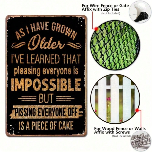 CIFbuy8x12 英寸 ( 20.3x30.5cm )复古风乡村风铝合金标牌适用于家居、酒吧（TikTok、temu下自提）-4