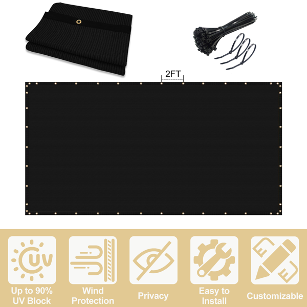 4'X50' 黑色HDPE围栏-2