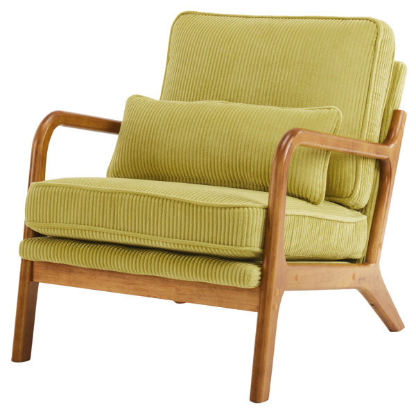 1pcs款 矮扶手椅 65*80*78cm 条绒 橄榄绿 室内休闲椅-14