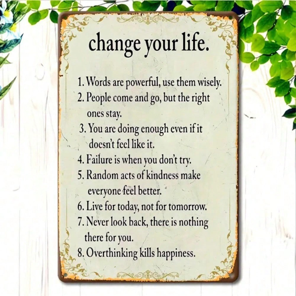 CIFbuy8x12 英寸 ( 20.3x30.5cm )复古风怀旧风铝合金标牌（TikTok、temu下自提）-4