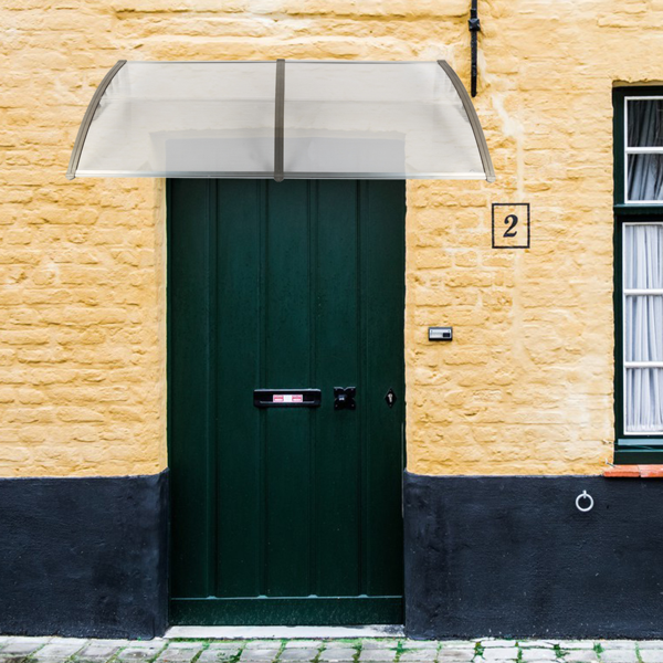 80*38in 透明板灰色支架 雨篷 塑料支架 阳光板 前后铝条(52463595同款）-38