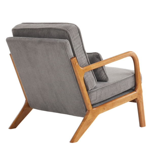 1pcs款 矮扶手椅 65*80*78cm 条绒 浅灰色 室内休闲椅-8