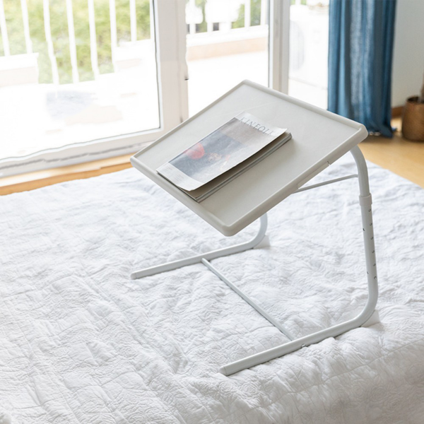 桌子 床边桌 黑色 杯托+横杠+护脚 可升降-11